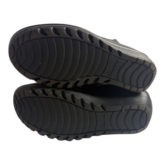 Skechers Parallel Double Trouble Black Leather Wedge Ankle Boots 48731 Size 7.5 - Picture 9 of 9